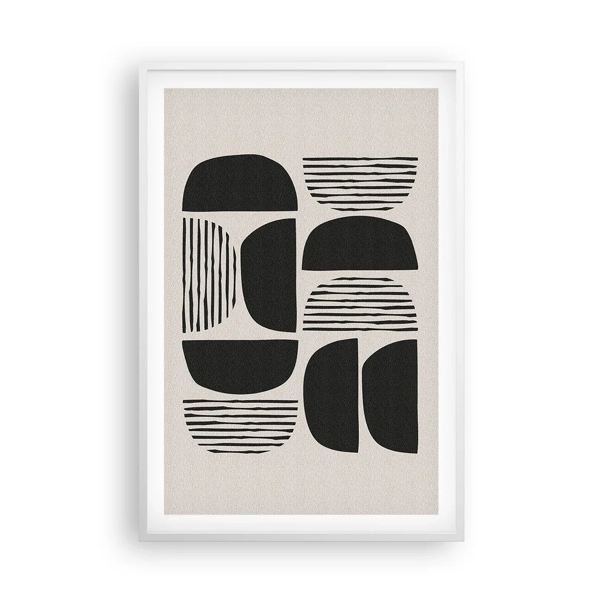 Affisch i vit ram - Arrangemang med halvor - 61x91 cm