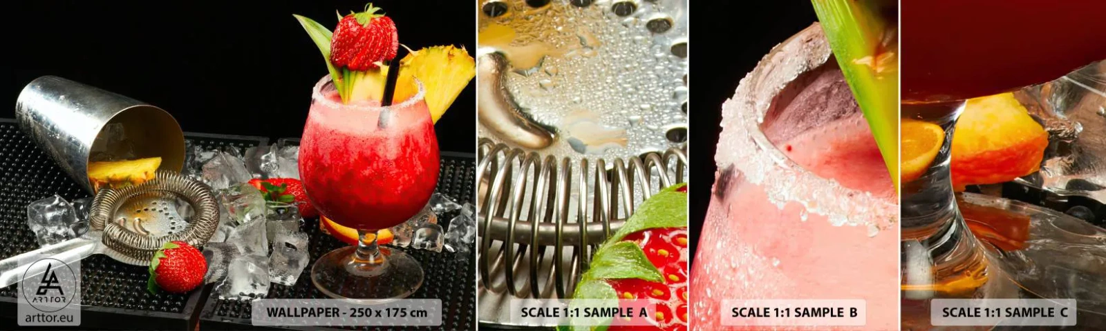 Fototapet Prov Standard Eco - Trolla fram smaken - Dryck, Cocktail, Shaker - 100x30 cm