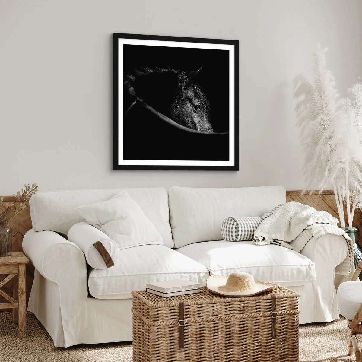 Affisch i svart ram - Svart prins - 60x60 cm