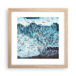 Affisch i ram av ljusek - Kustparad - 30x30 cm