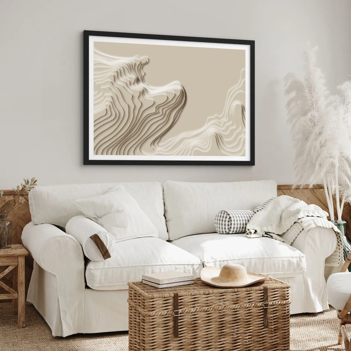 Affisch i svart ram - Konstens topografi - 50x40 cm