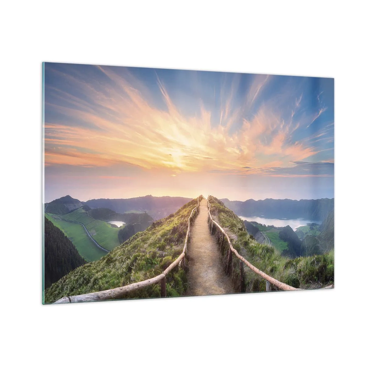 Glastavla - Bild på glas - Nära himlen - 100x70 cm