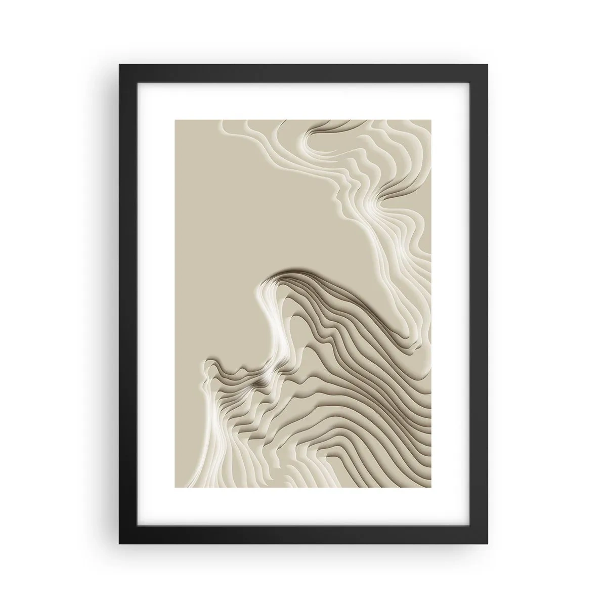 Affisch i svart ram - Konstens topografi - 30x40 cm