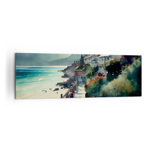 Canvastavla - Bild på duk - Medelhavsstad - 160x50 cm