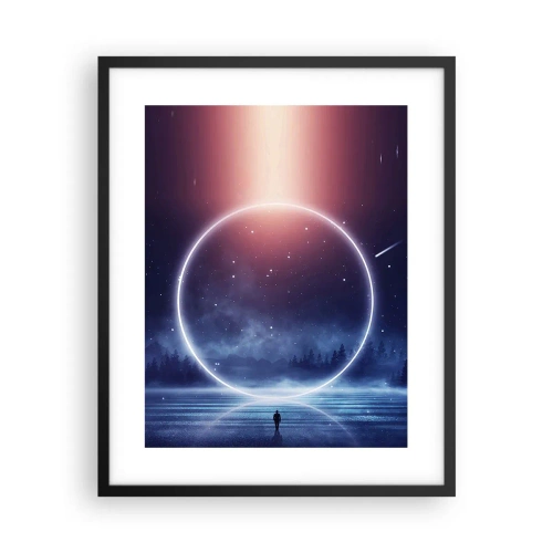 Affisch i svart ram - De finns redan här... - 40x50 cm