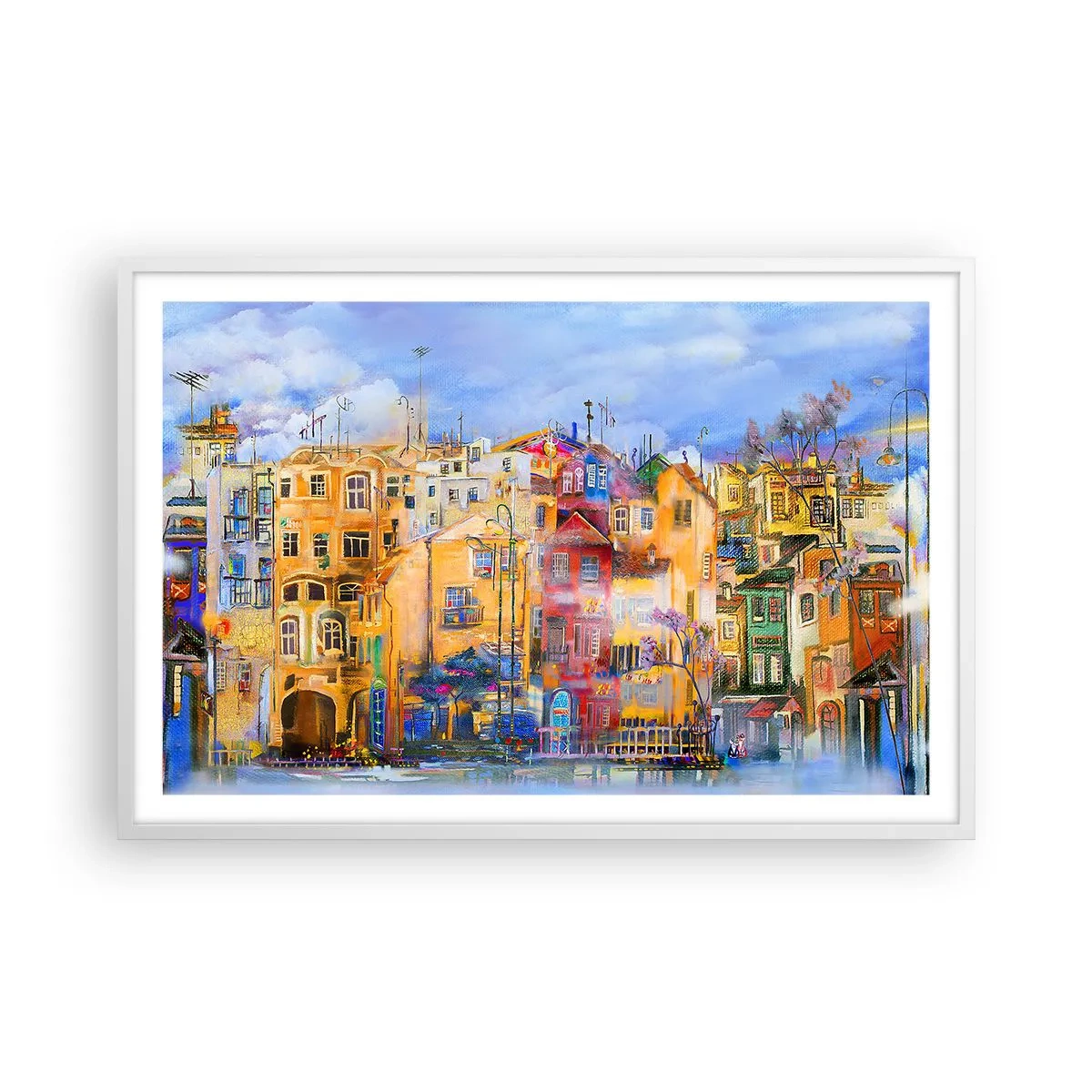 Affisch i vit ram - Vi är tillsammans - 91x61 cm