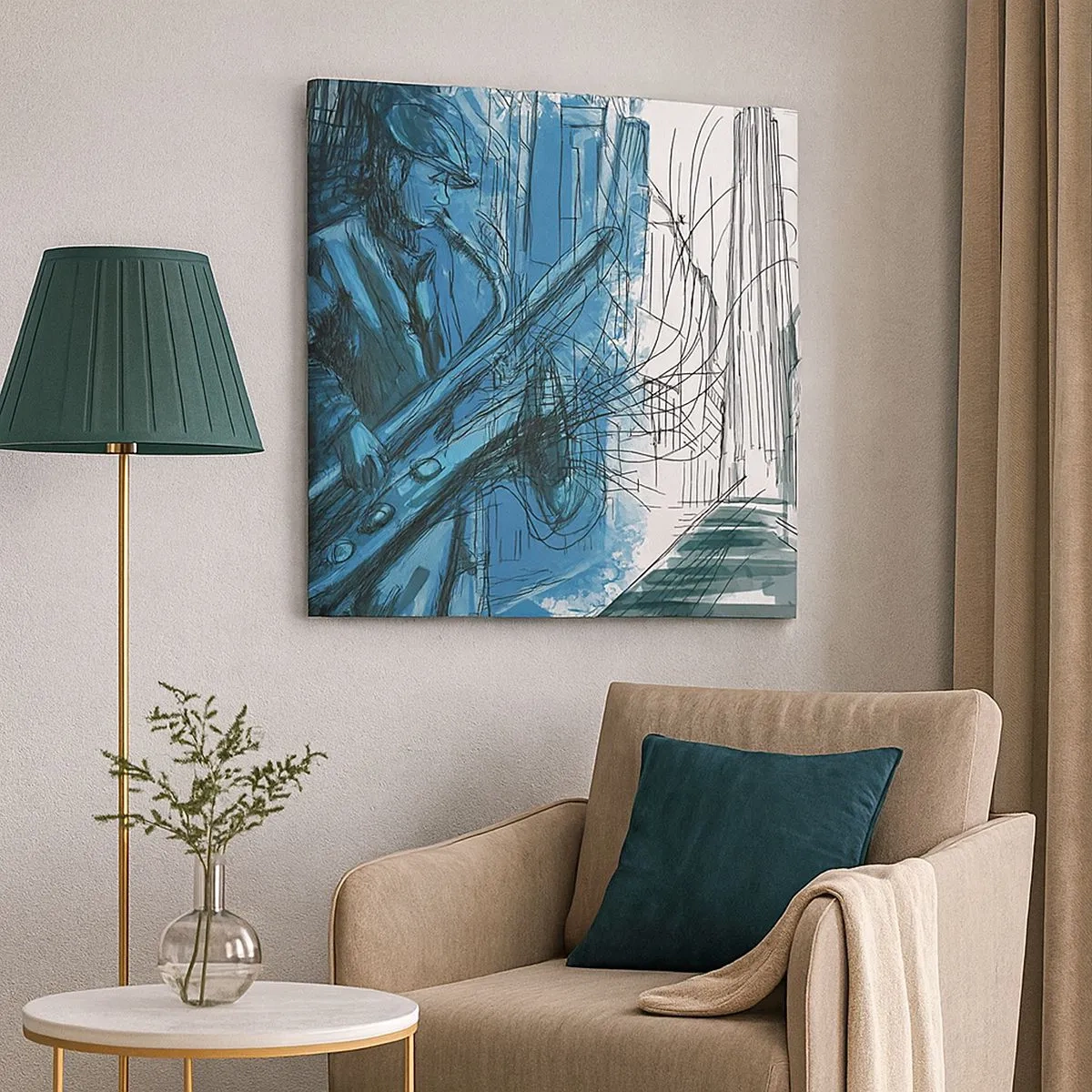 Canvastavla - Bild på duk - Stadsrapsodi - 30x30 cm