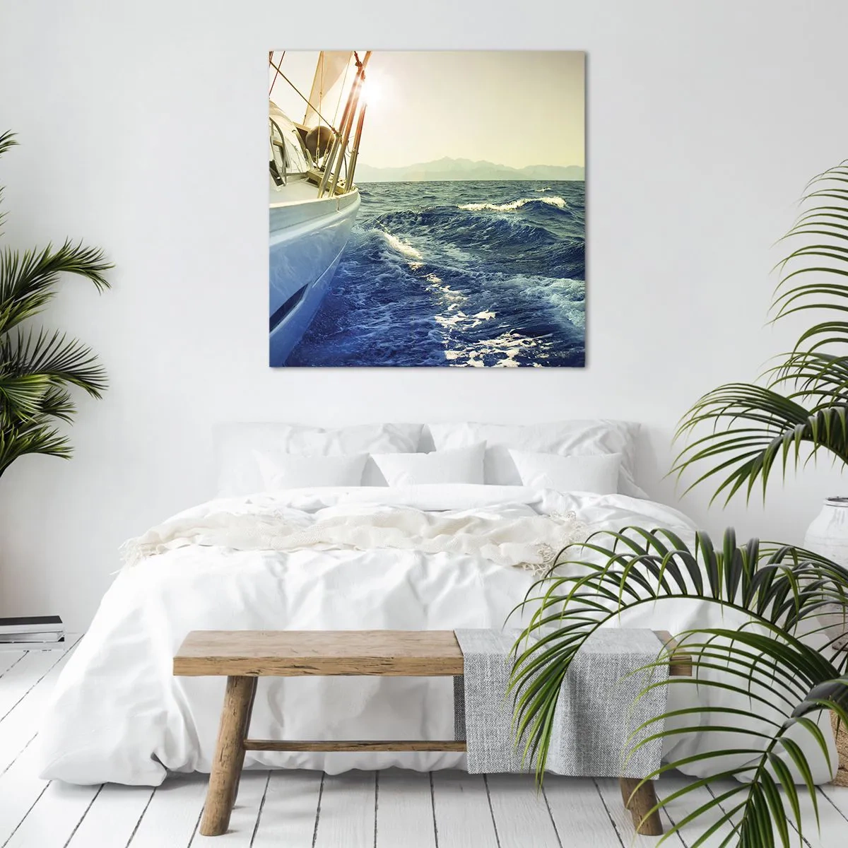 Canvastavla - Bild på duk - Mot äventyret - 60x60 cm