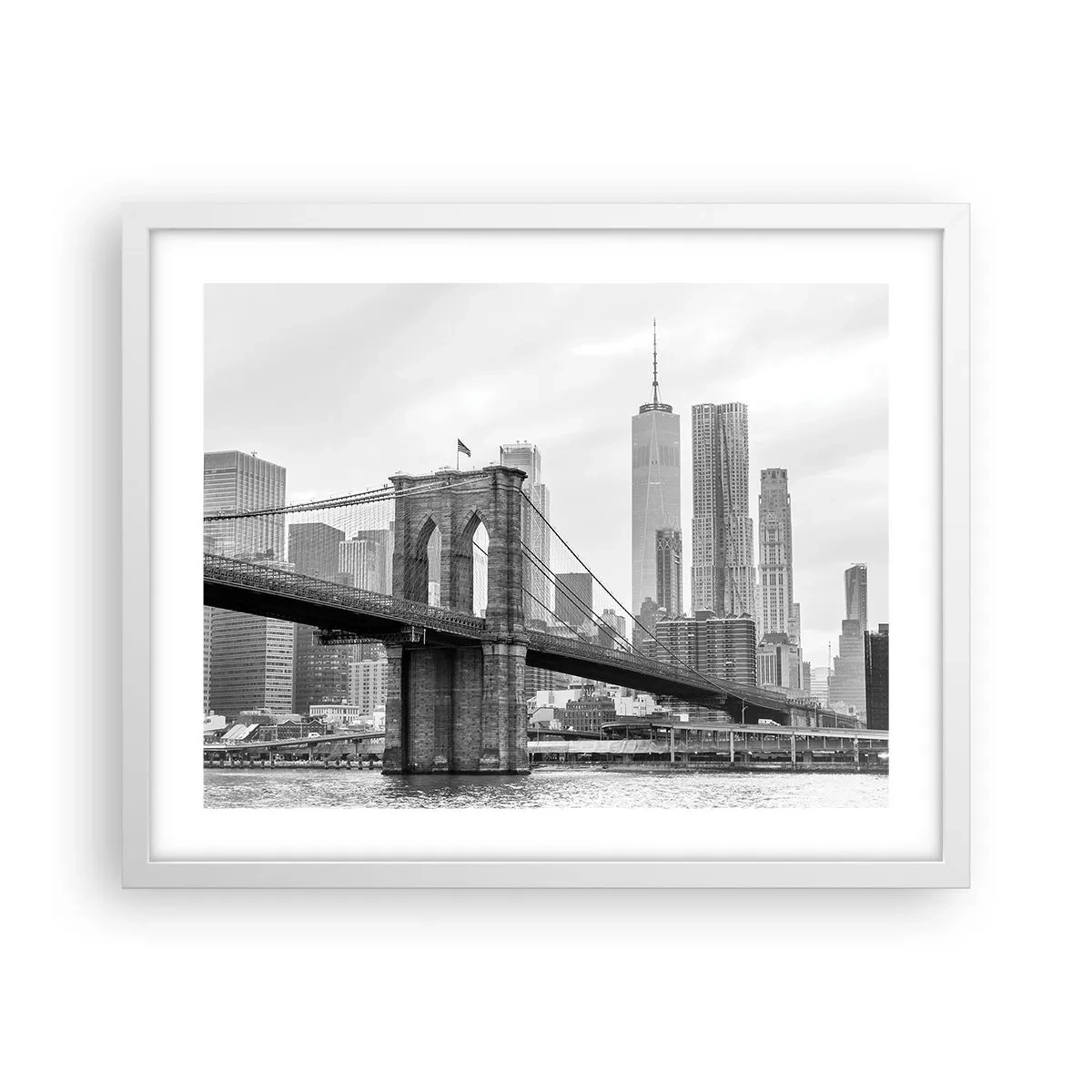 Affisch i vit ram - New York stämning - 50x40 cm