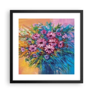 Affisch i svart ram - Livets energi - 40x40 cm