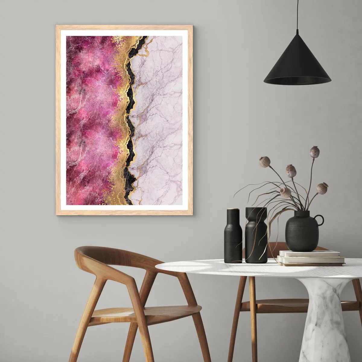 Affisch i ram av ljusek - På gränsen - 50x70 cm