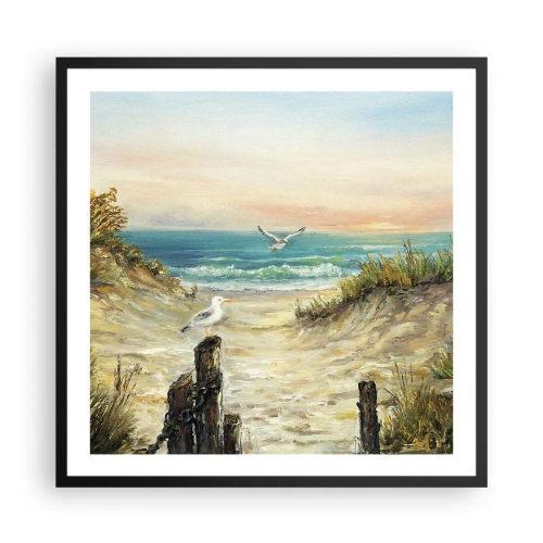 Affisch i svart ram - Vindstilla - 60x60 cm