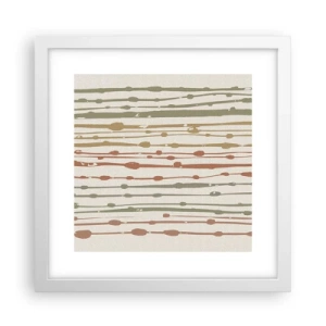 Affisch i vit ram - Musikalisk färgnotation - 30x30 cm