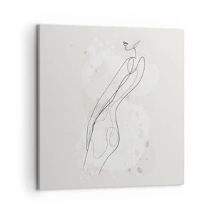 Canvastavla - Bild på duk - Blicken går vilse - 50x50 cm