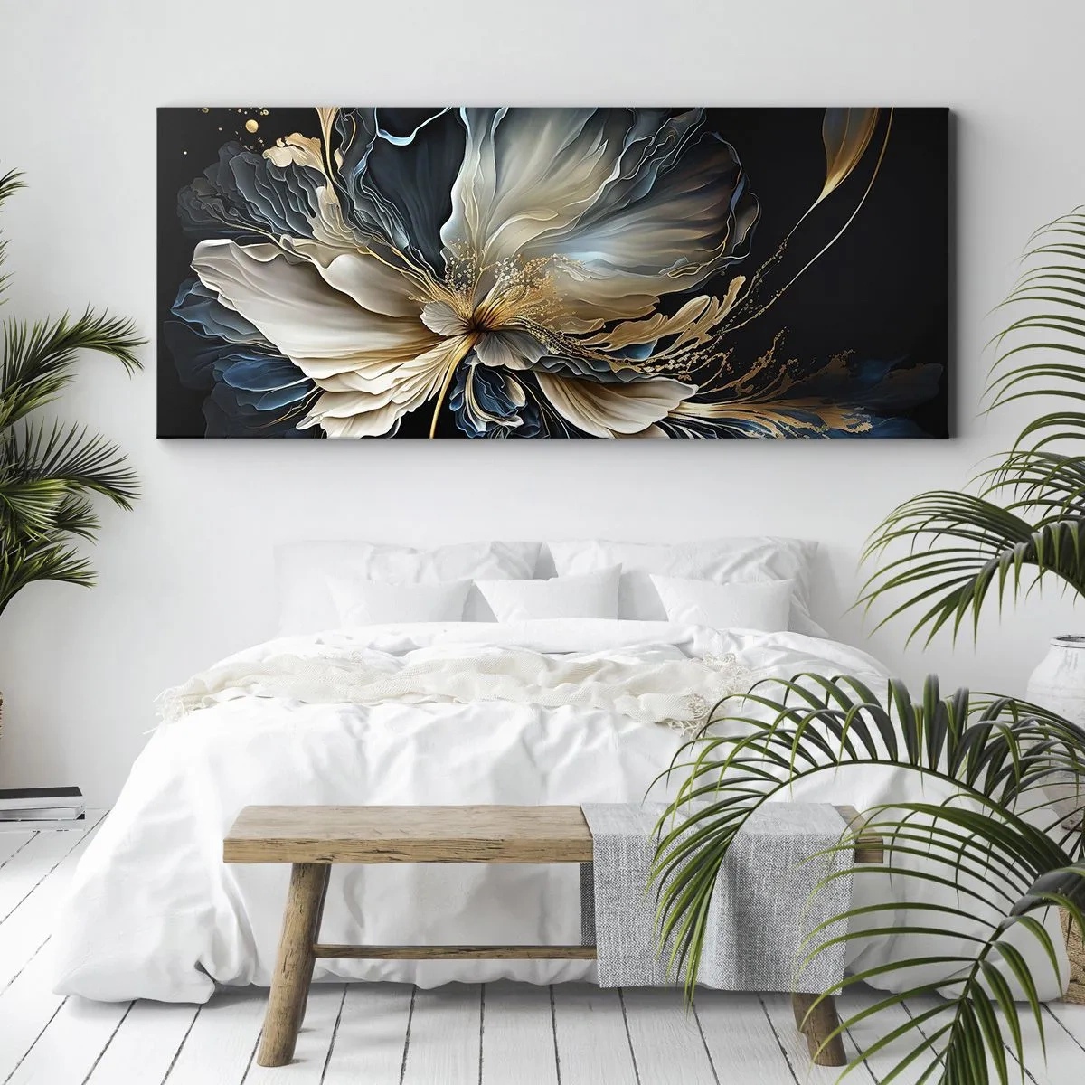 Canvastavla - Bild på duk - Sagolik ormbunksblomma - 100x40 cm