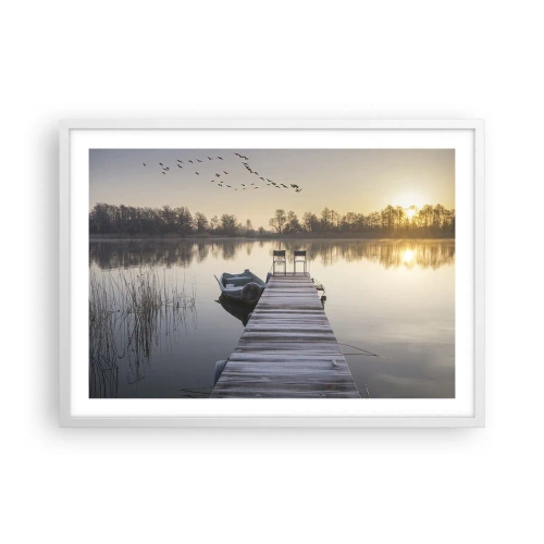 Affisch i vit ram - Kommer tillbaka om en viss tid - 70x50 cm