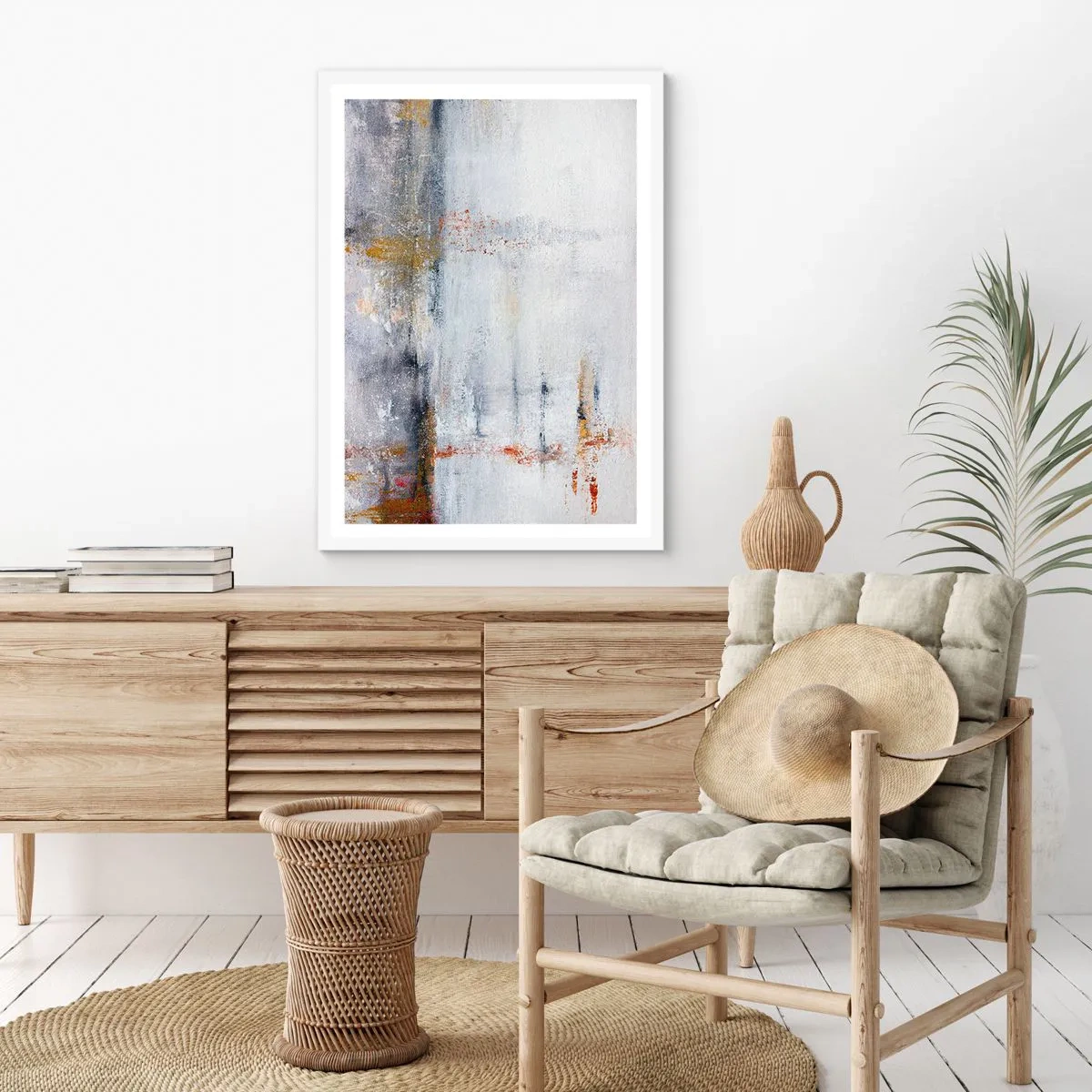 Affisch i vit ram - Bakom luftridån - 61x91 cm