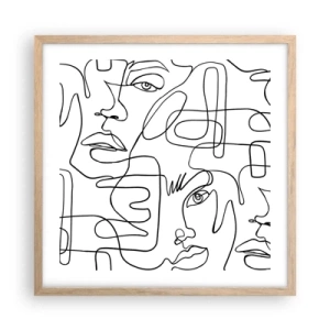 Affisch i ram av ljusek - I trassliga känslor - 50x50 cm