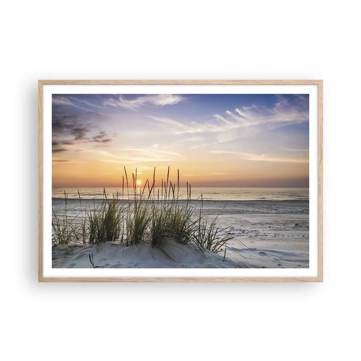 Affisch i ram av ljusek - Titta, tänk, känn - 100x70 cm