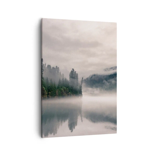 Canvastavla - Bild på duk - I förundran, i dimman - 50x70 cm