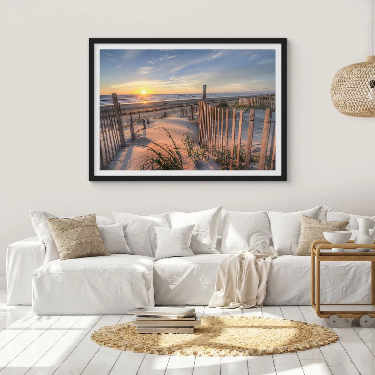 Affisch i svart ram - Vindens sken och skugga - 91x61 cm