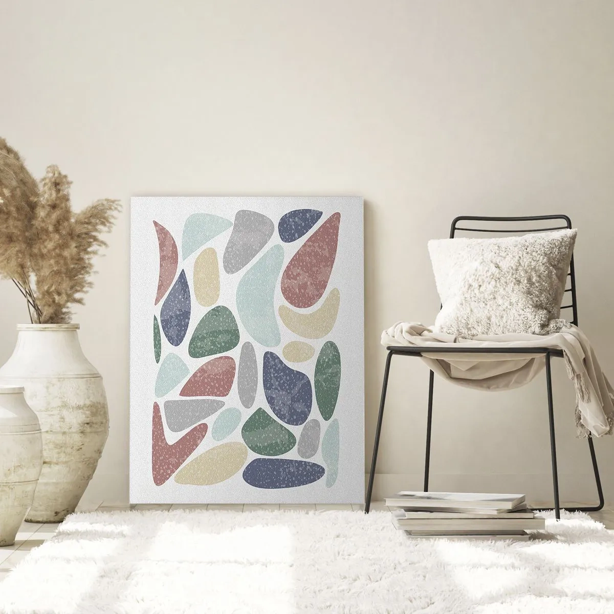 Glastavla - Bild på glas - Mosaik av pulveriserade färger - 50x70 cm
