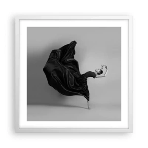 Affisch i vit ram - Bevingad av musiken - 50x50 cm