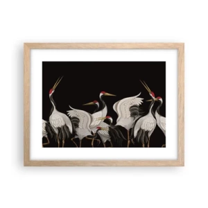 Affisch i ram av ljusek - Fågelärenden - 40x30 cm