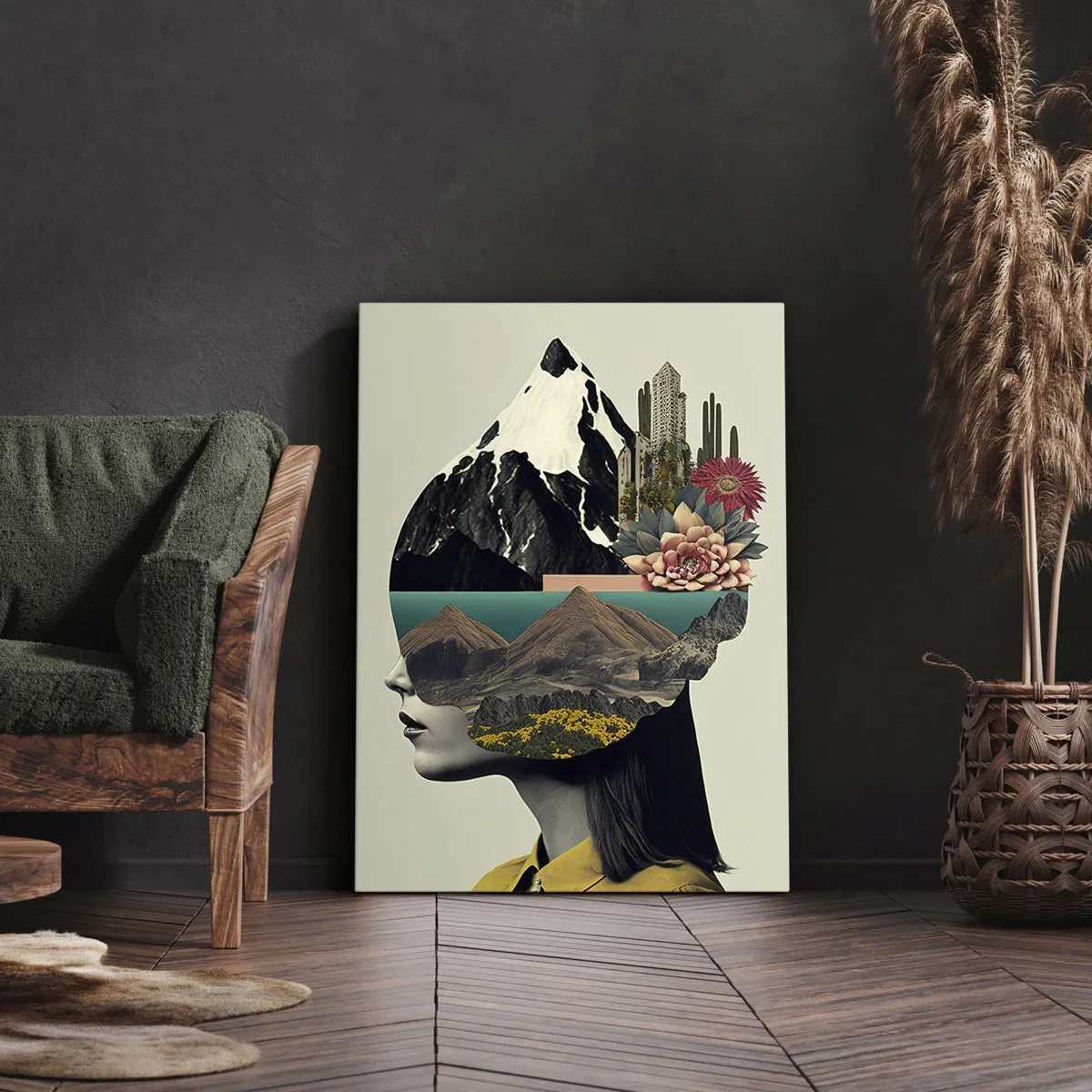 Canvastavla - Bild på duk - Kvinnan - alltid ett mysterium - 50x70 cm