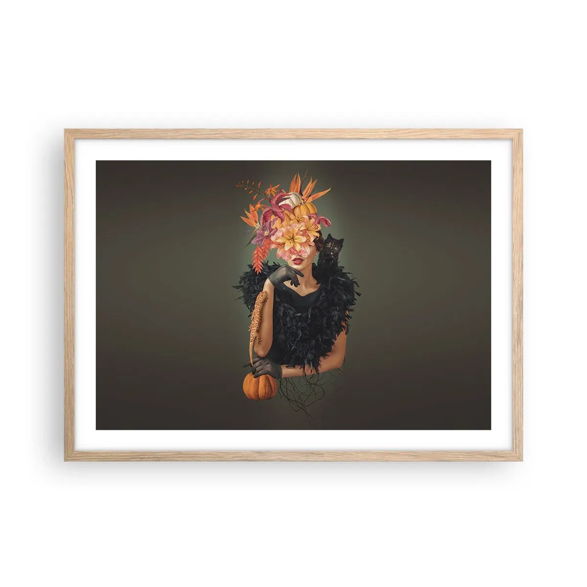 Affisch i ram av ljusek - Häxans troll - 70x50 cm