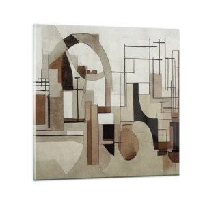 Glastavla - Bild på glas - Stadsbild 2.0 - 30x30 cm