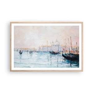 Affisch i ram av ljusek - Bortom vatten, bortom dimma - 91x61 cm