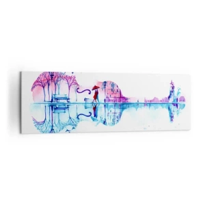 Canvastavla - Bild på duk - Regnmusik - 160x50 cm
