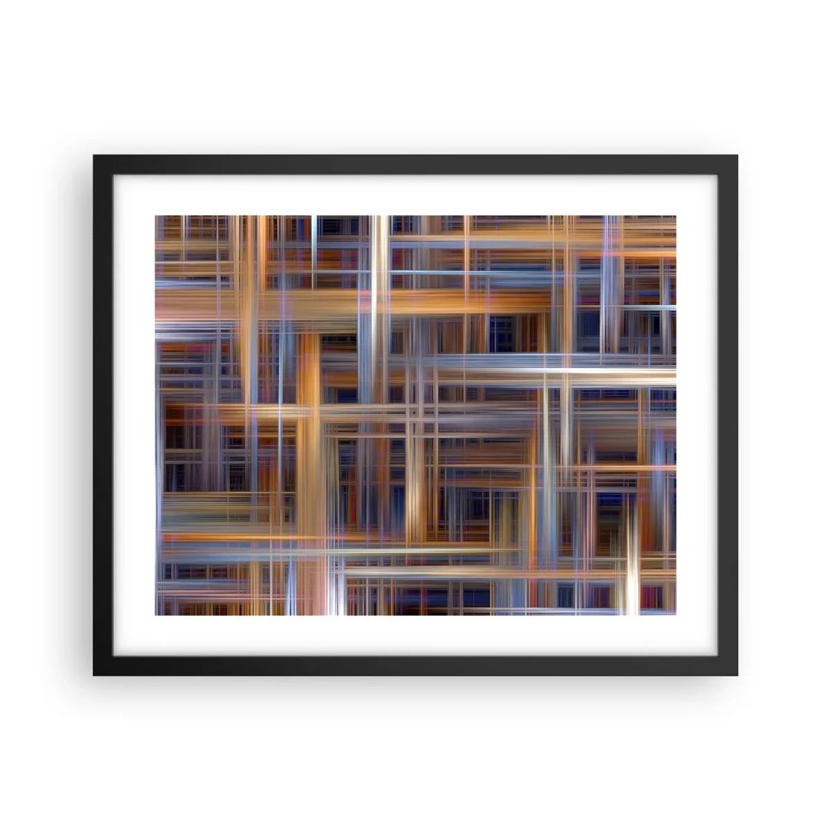 Affisch i svart ram - Vävd av ljus - 50x40 cm