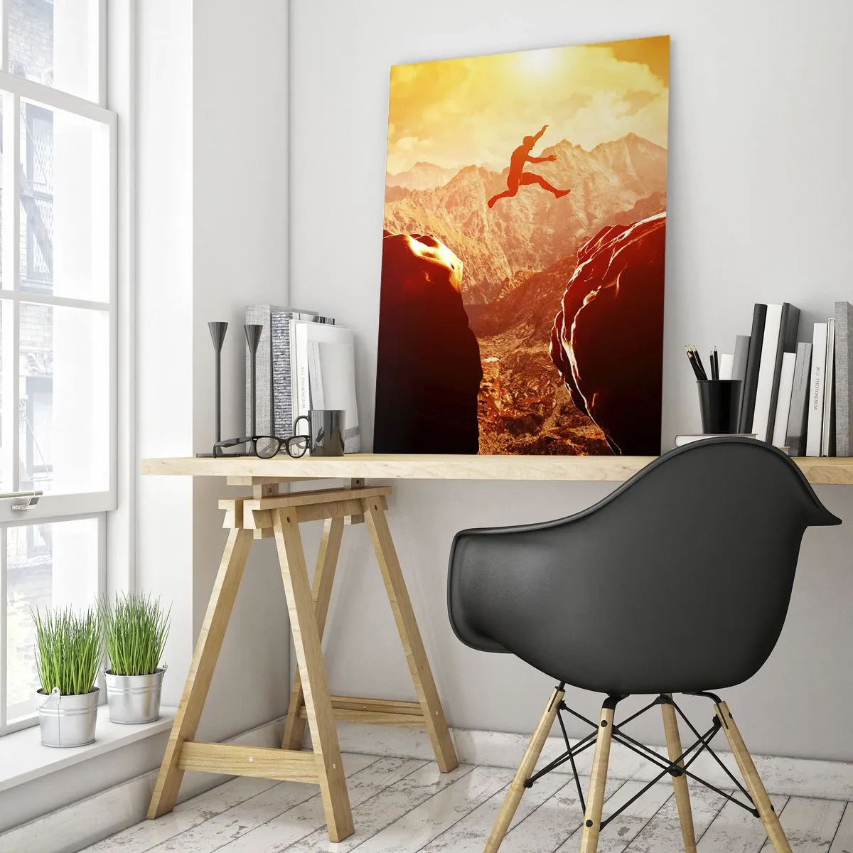 Glastavla - Bild på glas - Passera gränser - 50x70 cm