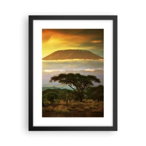 Affisch i svart ram - Resenärens dröm - 30x40 cm