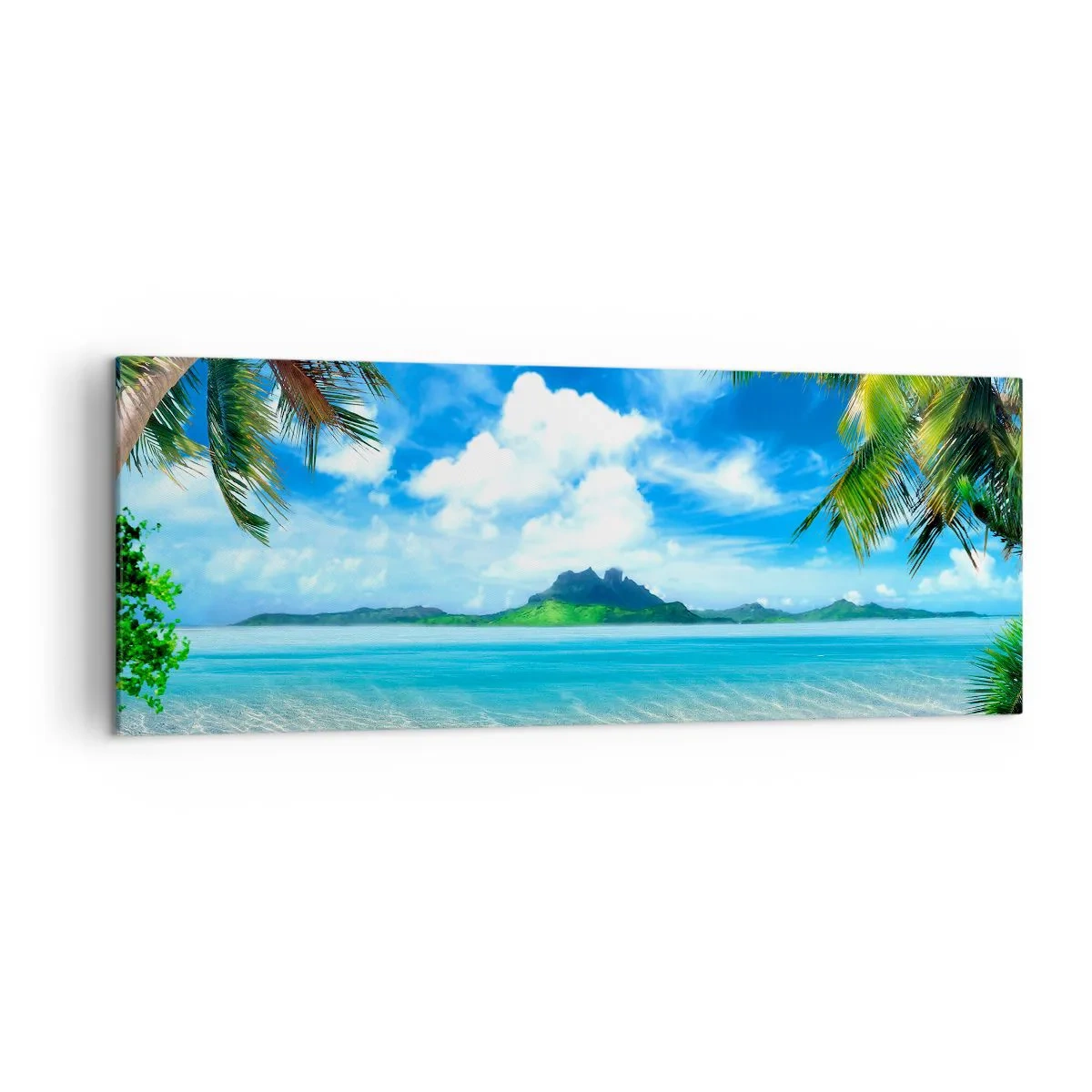 Canvastavla - Bild på duk - Tropikens azur - 140x50 cm