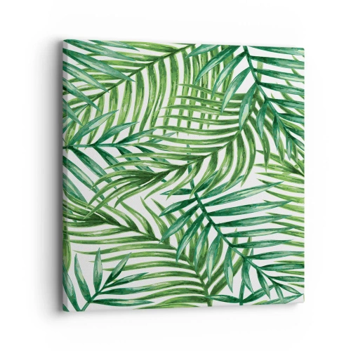 Canvastavla - Bild på duk - Under gröna baldakinen - 40x40 cm