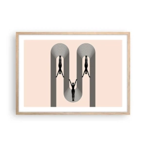 Affisch i ram av ljusek - Upp och ner - 70x50 cm