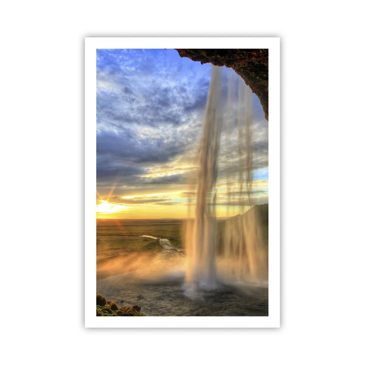 Affisch - Världen bakom ridå av droppar - 61x91 cm