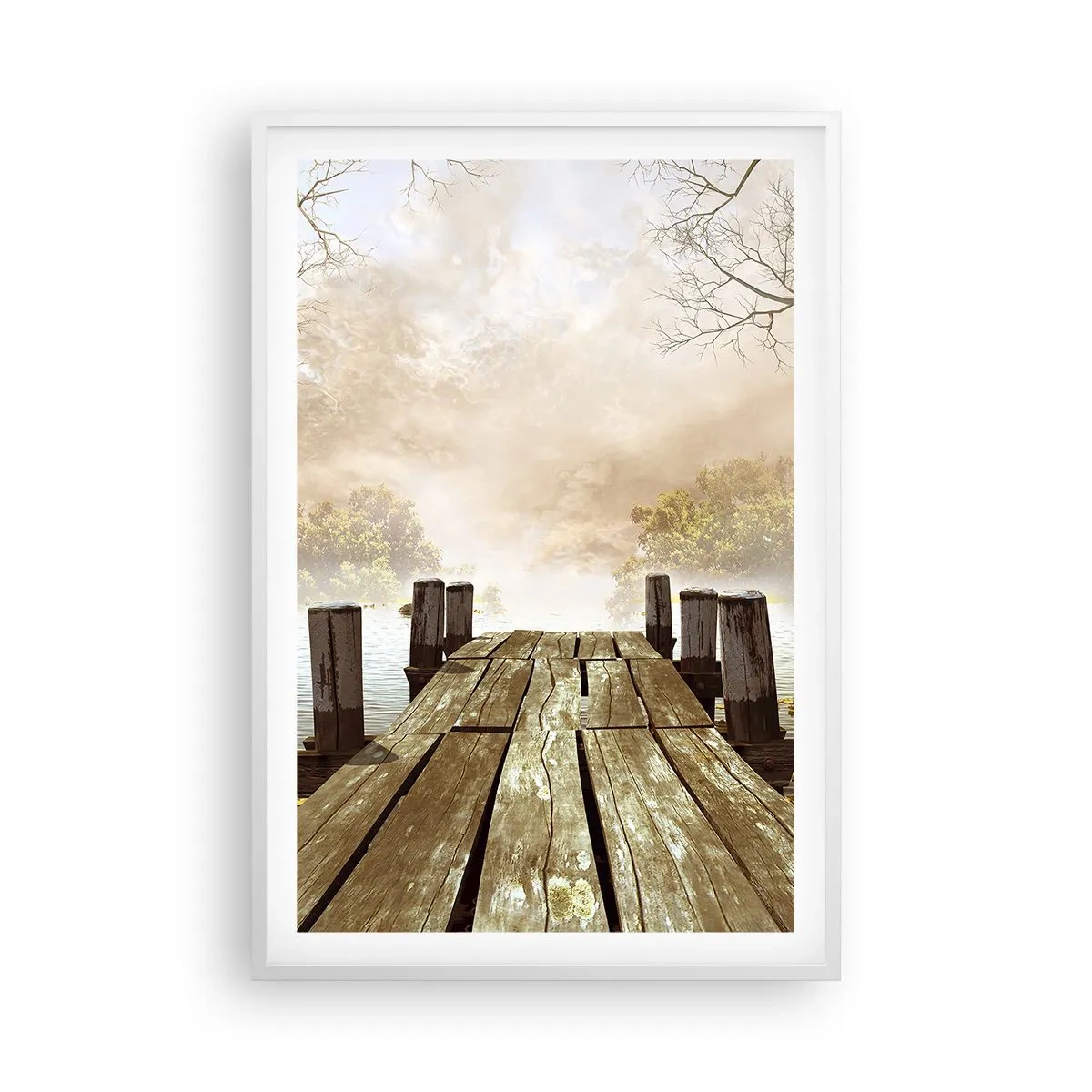 Affisch i vit ram - Höstledsen - 61x91 cm