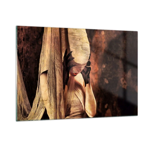 Glastavla - Bild på glas - Mellan det goda och det onda - 120x80 cm