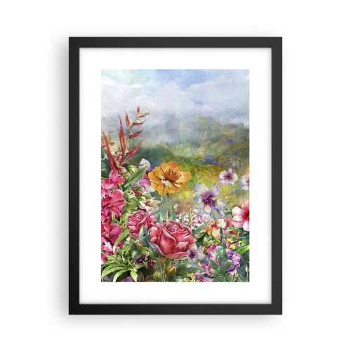 Affisch i svart ram - En trädgård som blivit galen - 30x40 cm