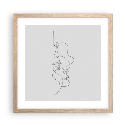 Affisch i ram av ljusek - Sentimentala lustens glöd - 40x40 cm