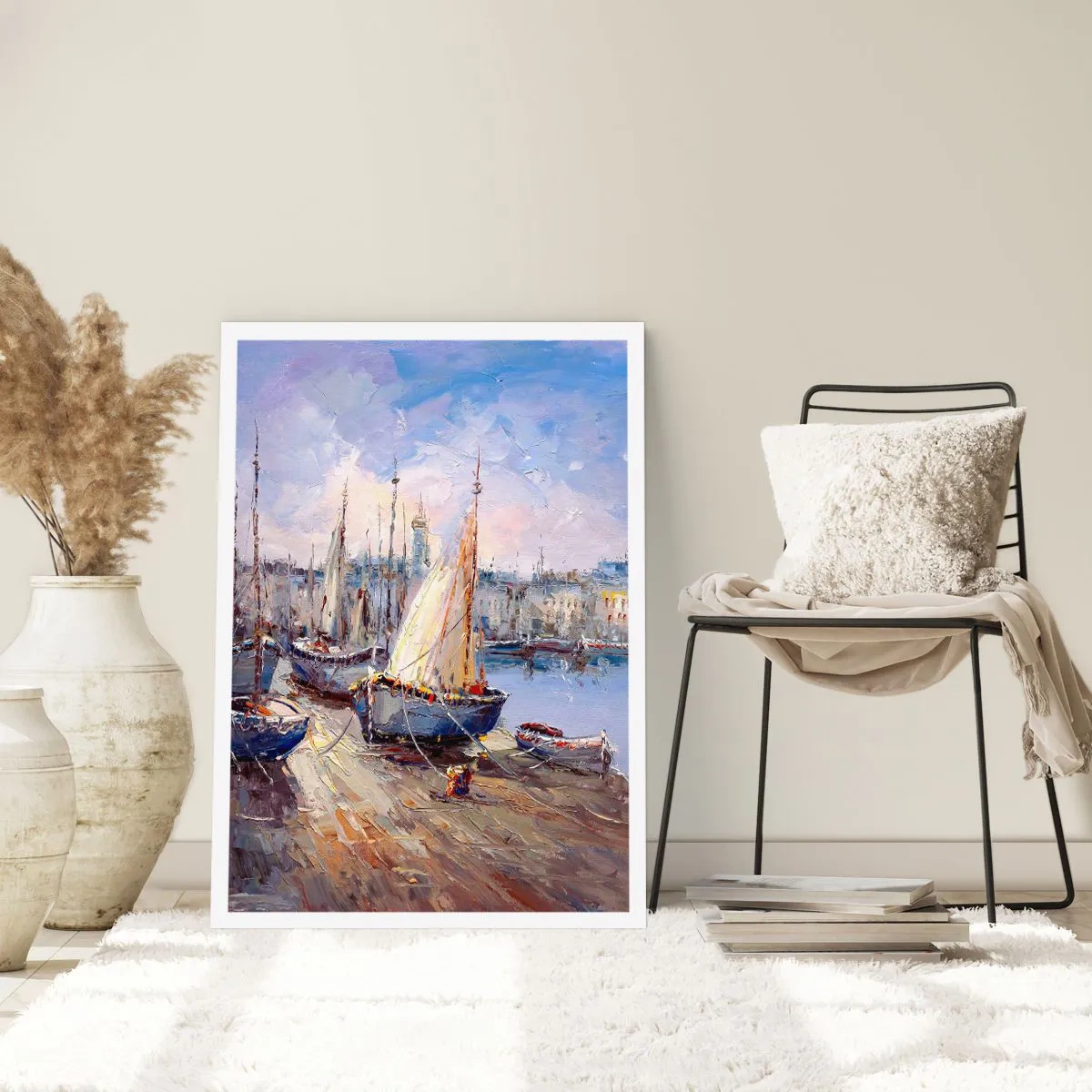 Affisch - Stad vid viken - 40x50 cm