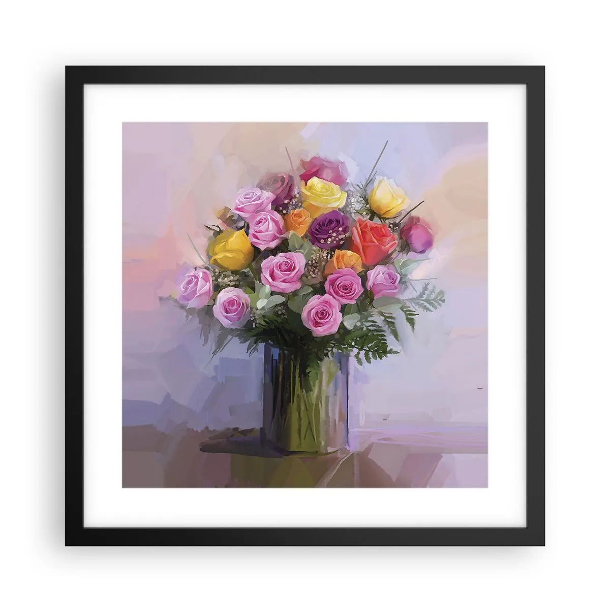 Affisch i svart ram - Stoppad skönhet - 40x40 cm