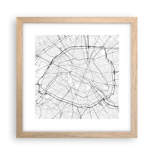 Affisch i ram av ljusek - Paris blomma - 30x30 cm