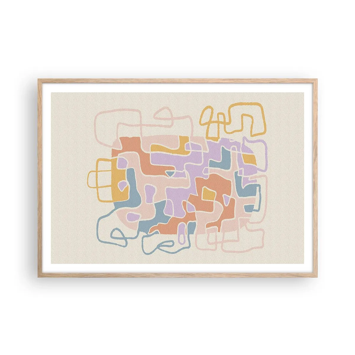 Affisch i ram av ljusek - Labyrint - ett glädjefyllt äventyr - 100x70 cm