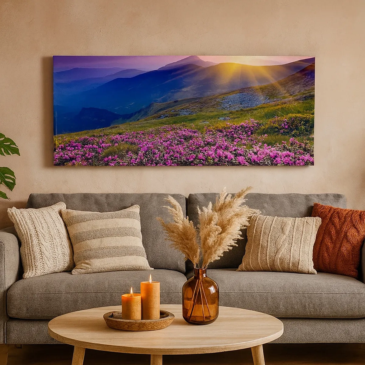 Canvastavla - Bild på duk - … Bergtallen doftar och örterna luktar runt omkring - 30x30 cm