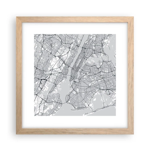 Affisch i ram av ljusek - Metropolens anatomi - 30x30 cm